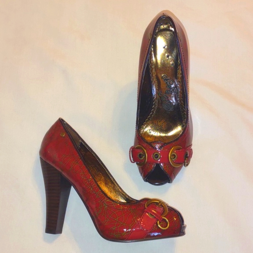 Naughty Monkey Red Double Dare Pumps